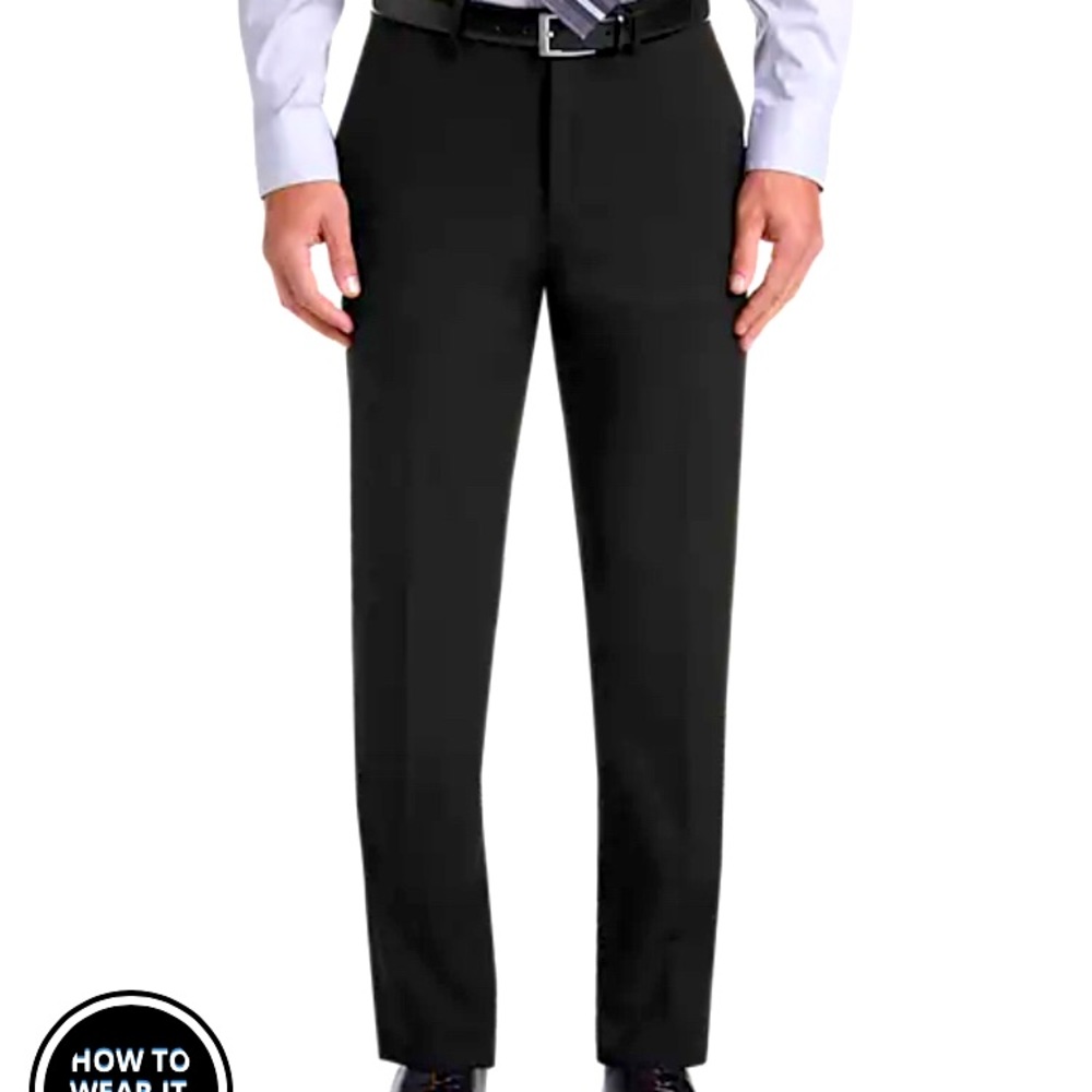 Haggar Mens Slim Fit Black Dress Pants , size 30 x 30”